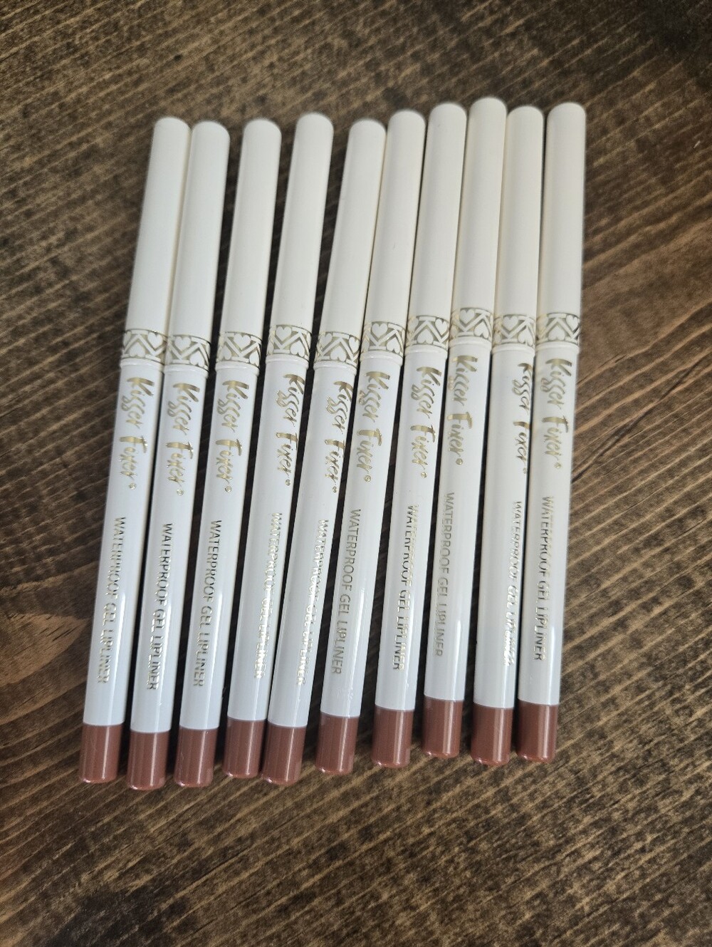 Belle Beauty Waterproof Gel Lip Liner Pencil - Pink Nude (Set Of 10)